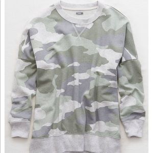 Aerie camouflage pullover sweatshirt
